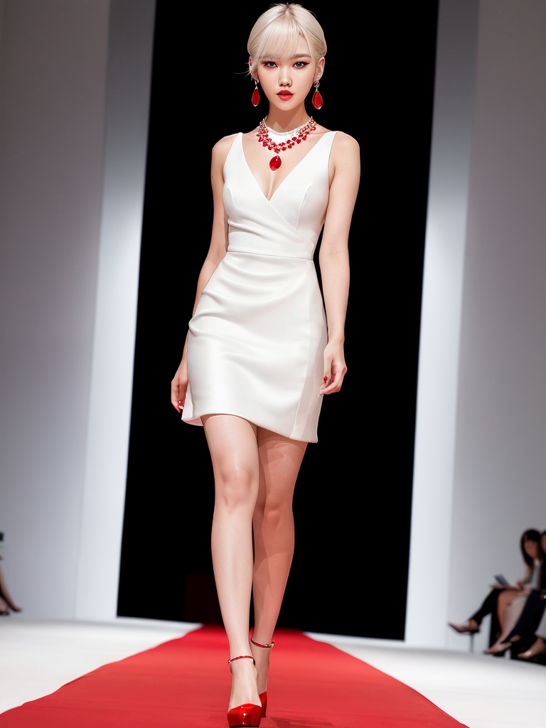 Корейская айдол на подиуме