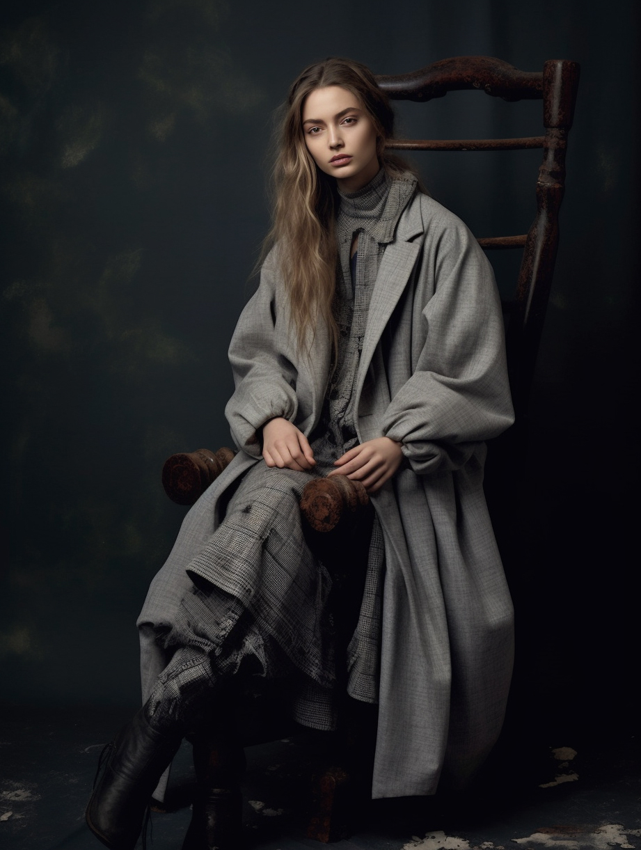 Модная фотосессия девушки в пальто