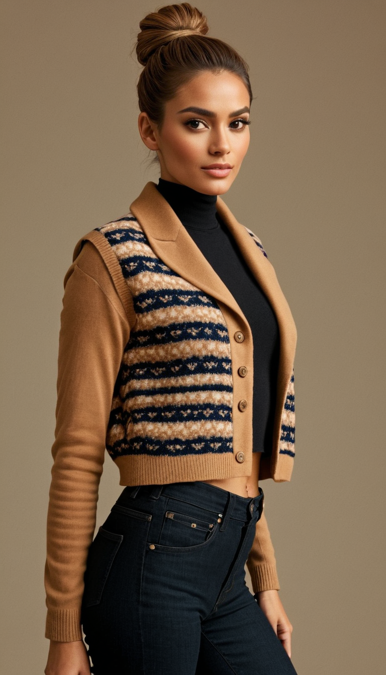 Уверенная женщина в стильном образе