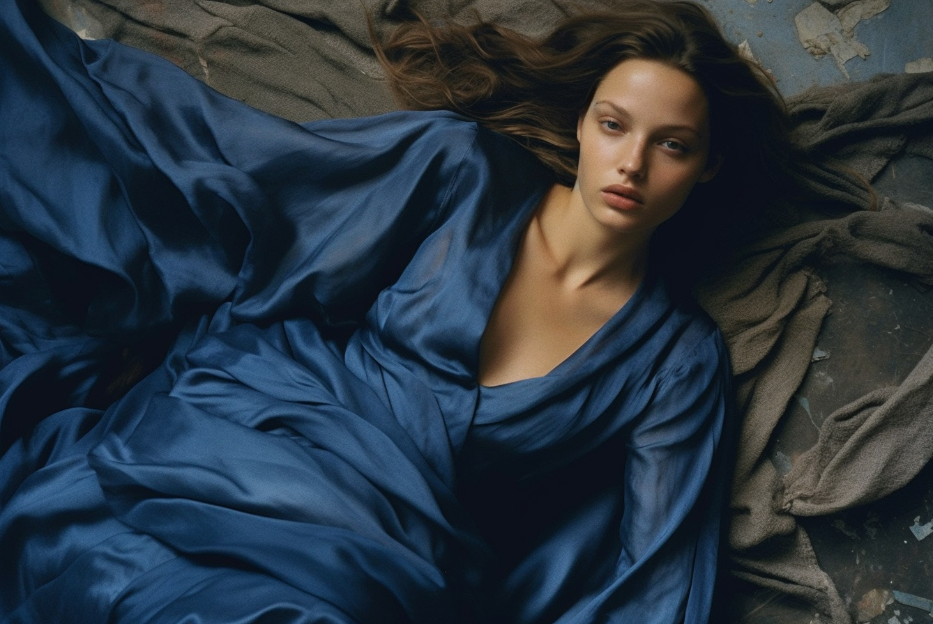 Женщина в синем платье, ренессанс