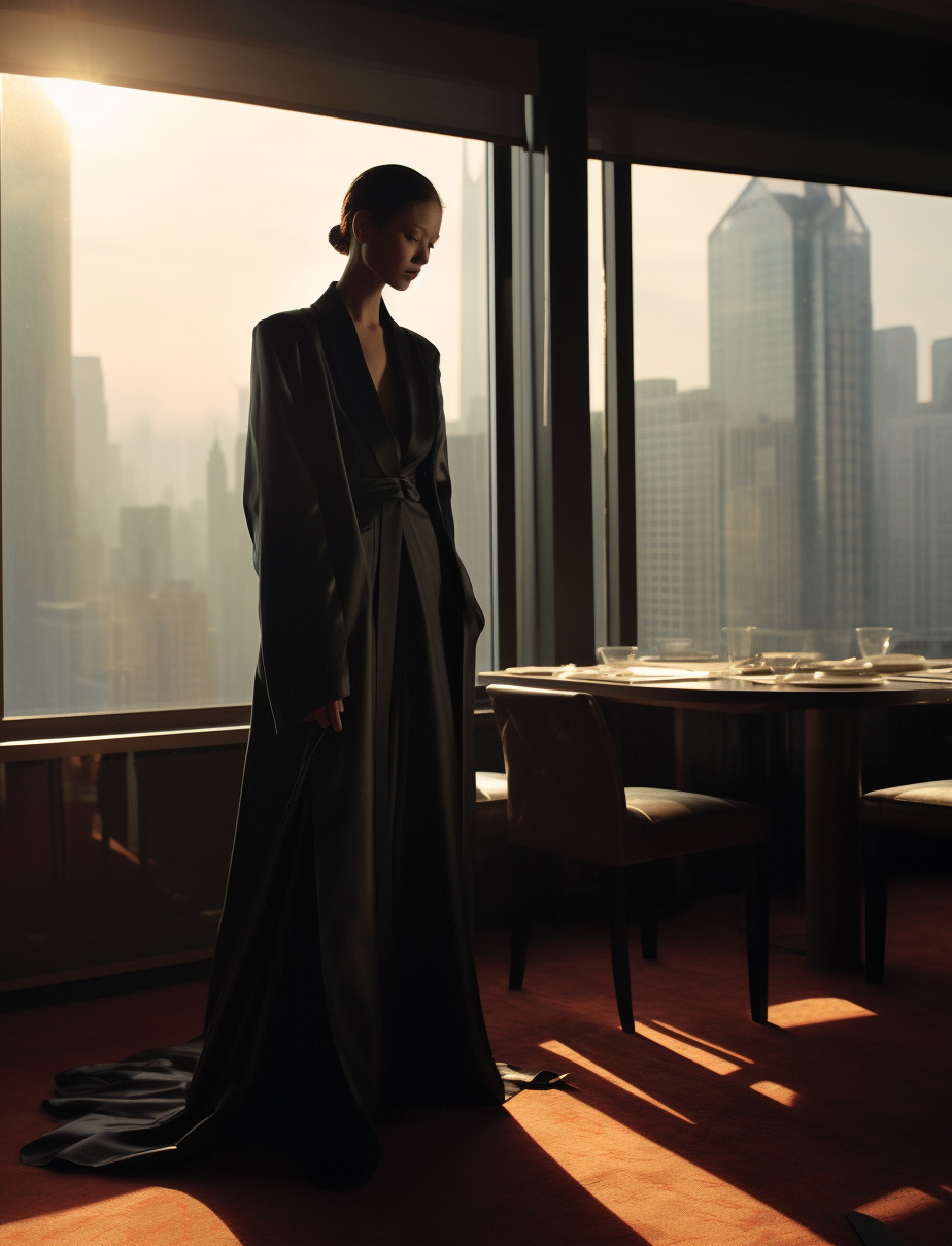 Элегантная девушка в роскошном интерьере