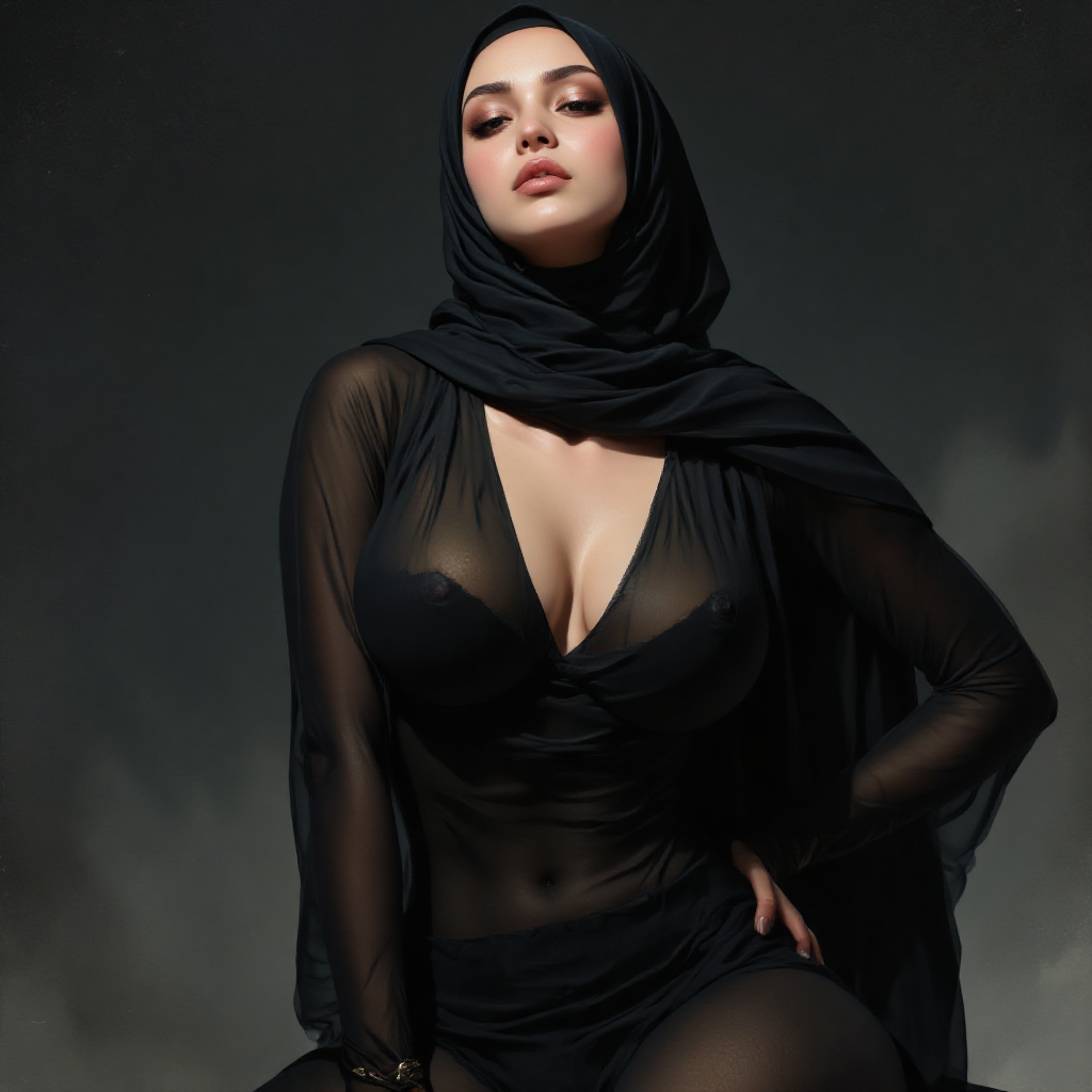 Чувственная арабская женщина в стиле арт