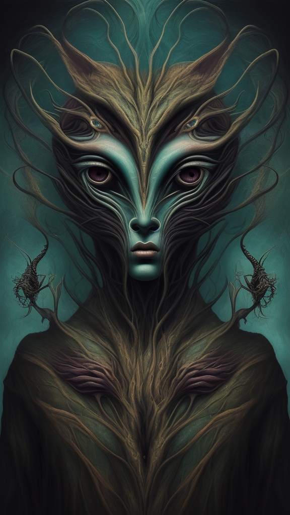 Сюрреалистичный портрет в стиле экспрессионизма