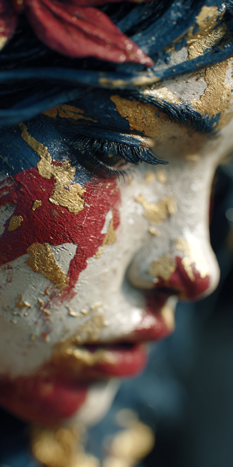 Венецианский макияж, аурапанк, портрет