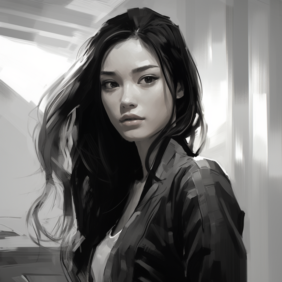 Девушка в стиле цифровой иллюстрации