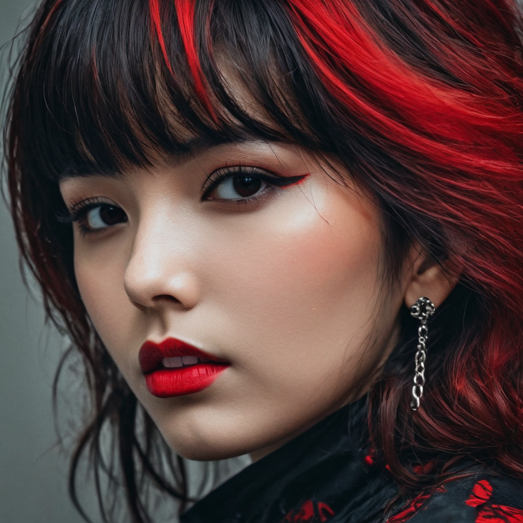 Абстрактный портрет девушки в стиле ребеллион