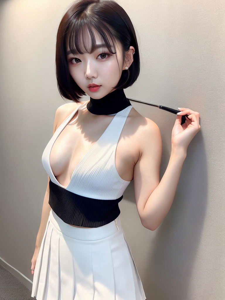 Корейская айдол в стильной одежде