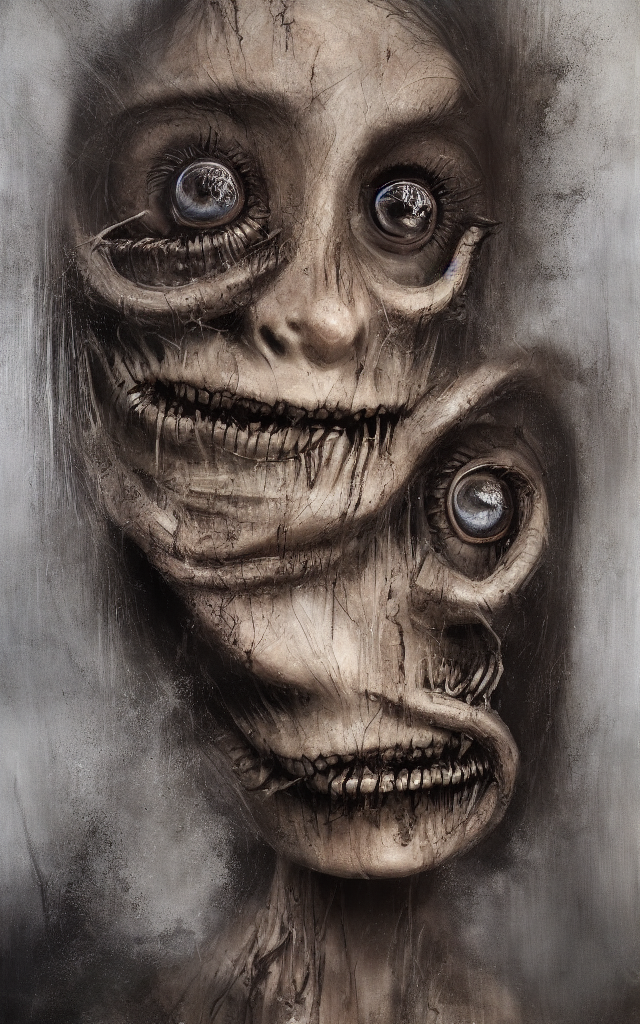 Жуткий портрет в стиле Бёртона