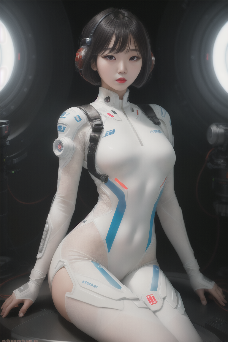 Корейская айдол в футуристичном стиле