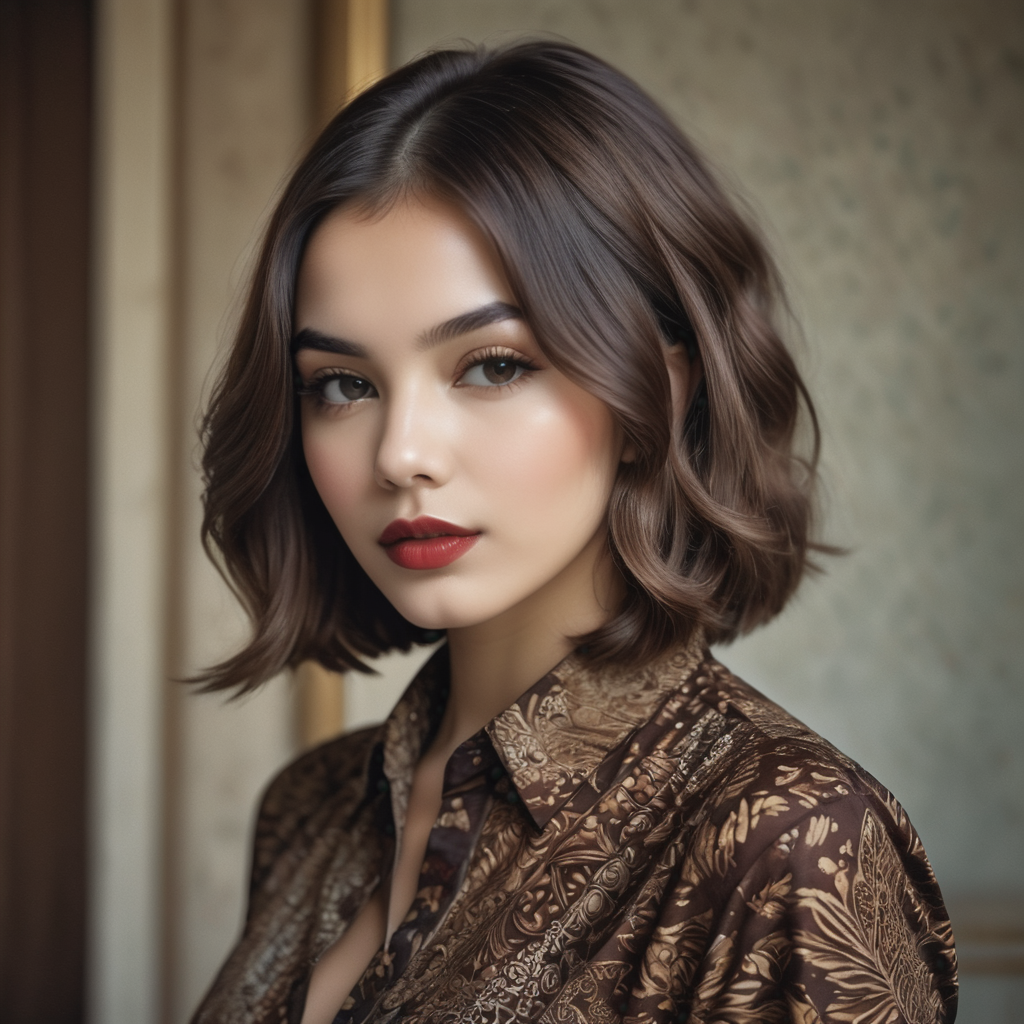 Гламурный портрет девушки в батике