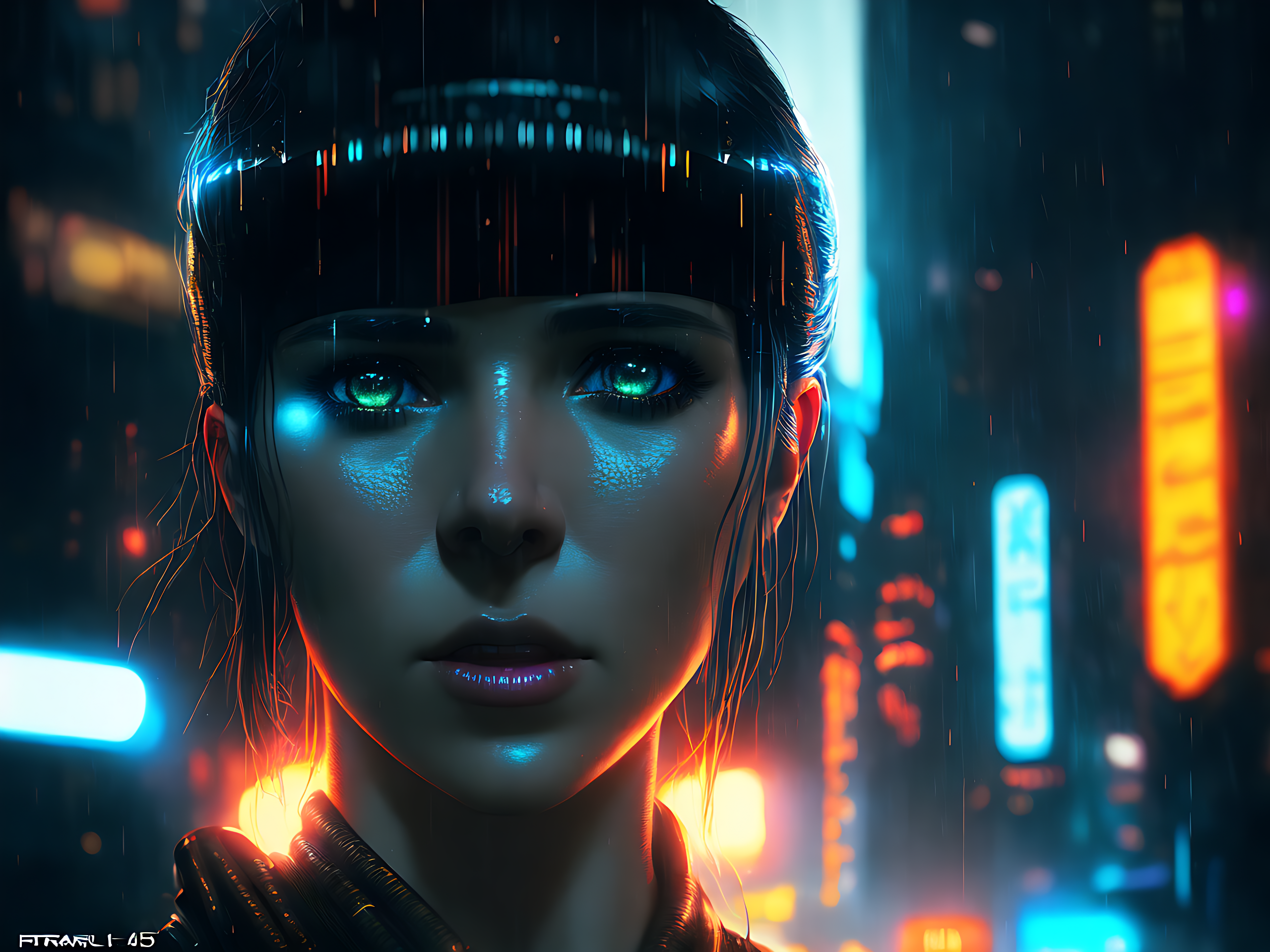 Портрет в стиле Blade Runner