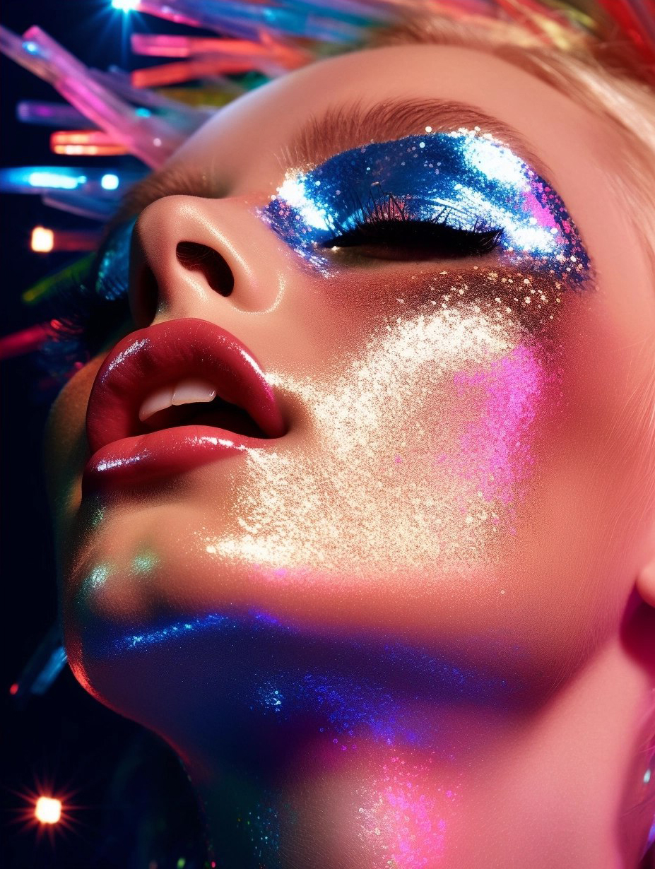 Яркий макияж в стиле Лашапелла