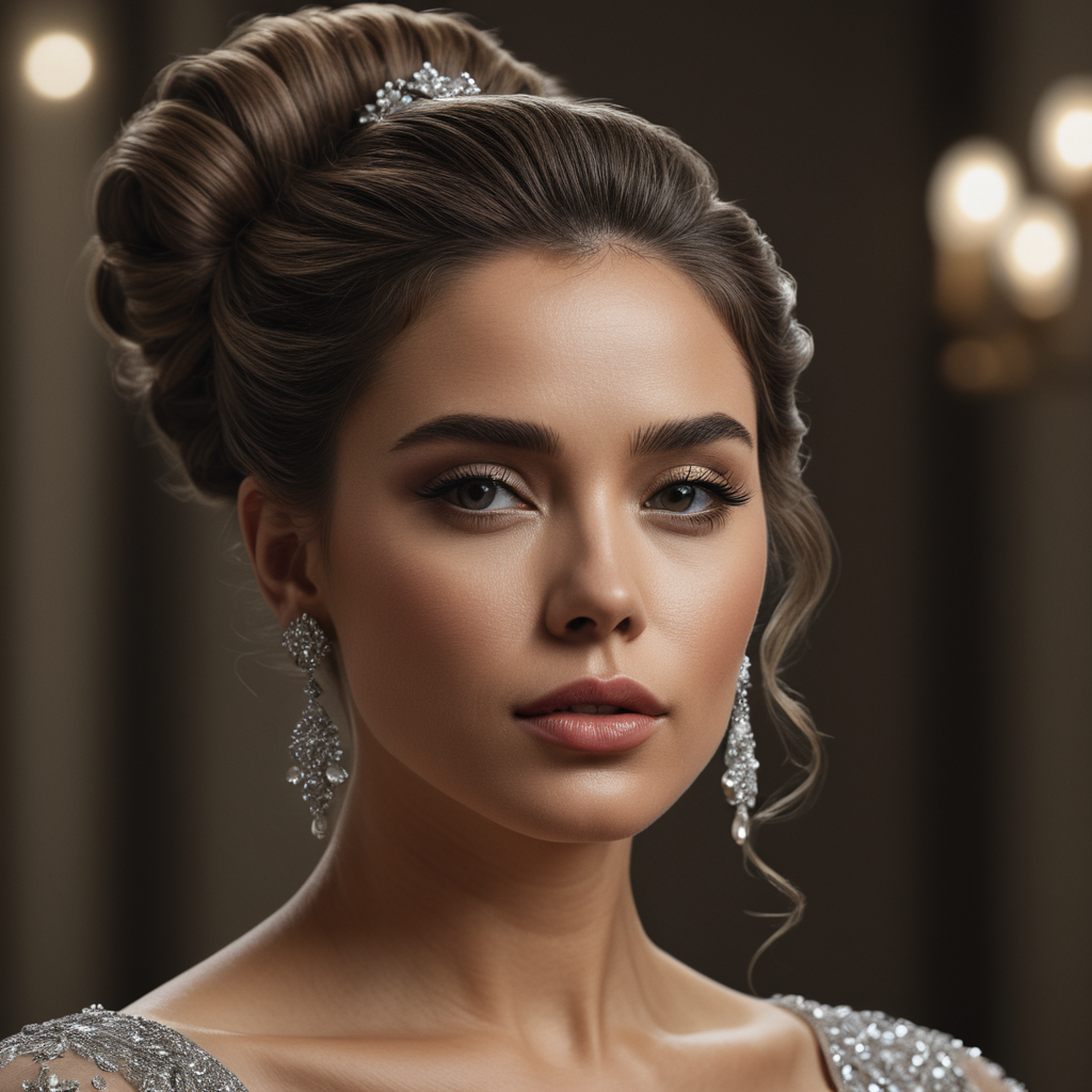 Гиперреалистичный портрет женщины в прическе