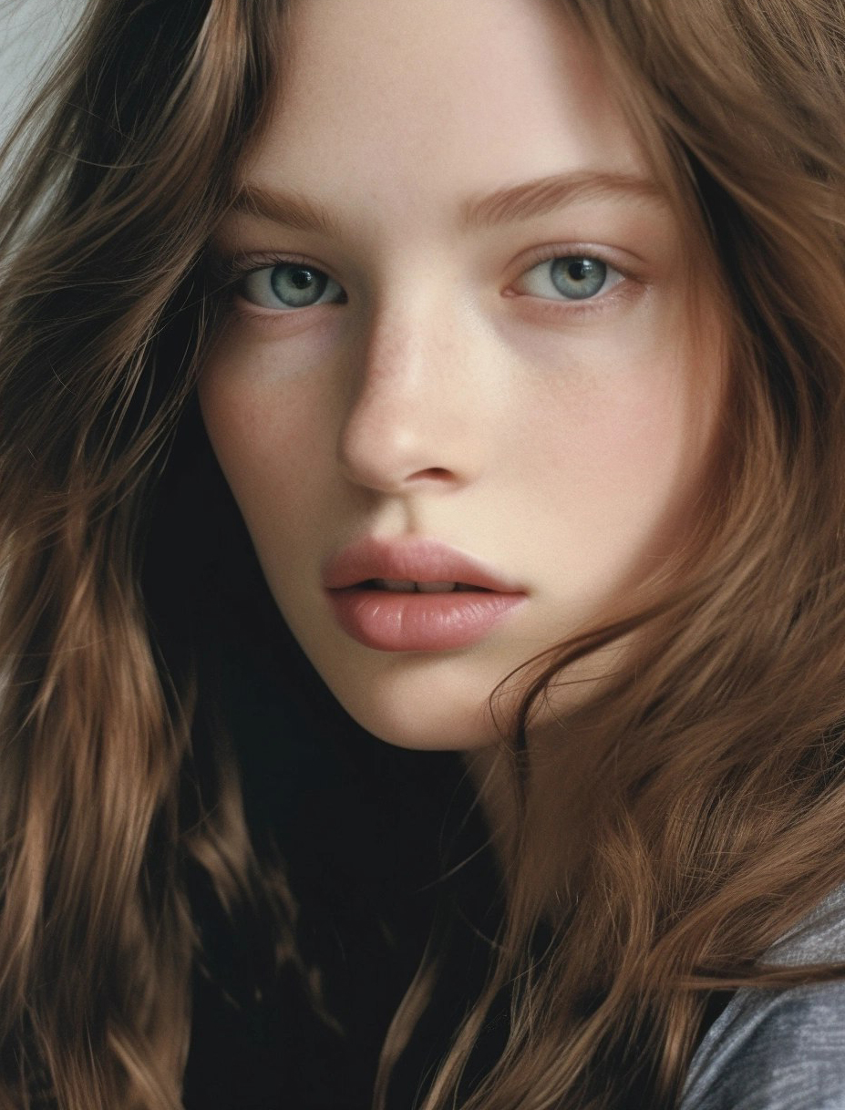 Портрет девушки с длинными волосами