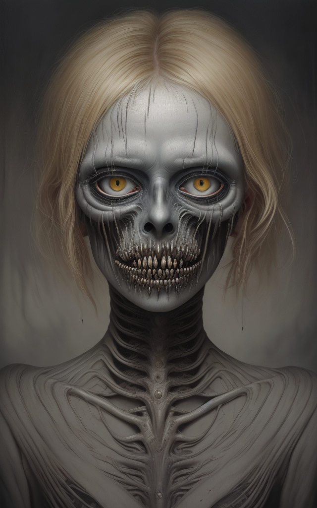 Жуткий портрет в стиле Бёртона