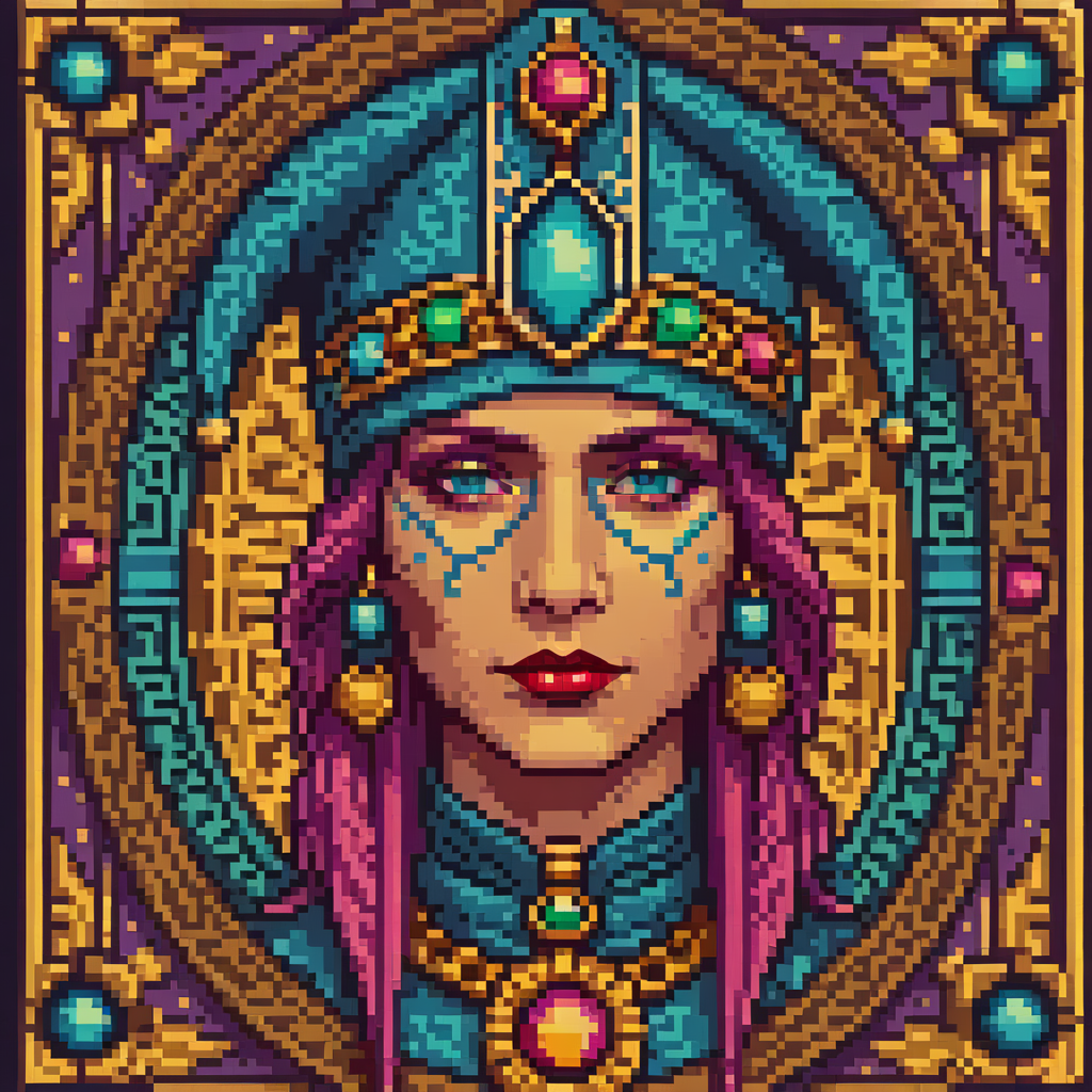 Киберпанк шут в стиле Ар-нуво