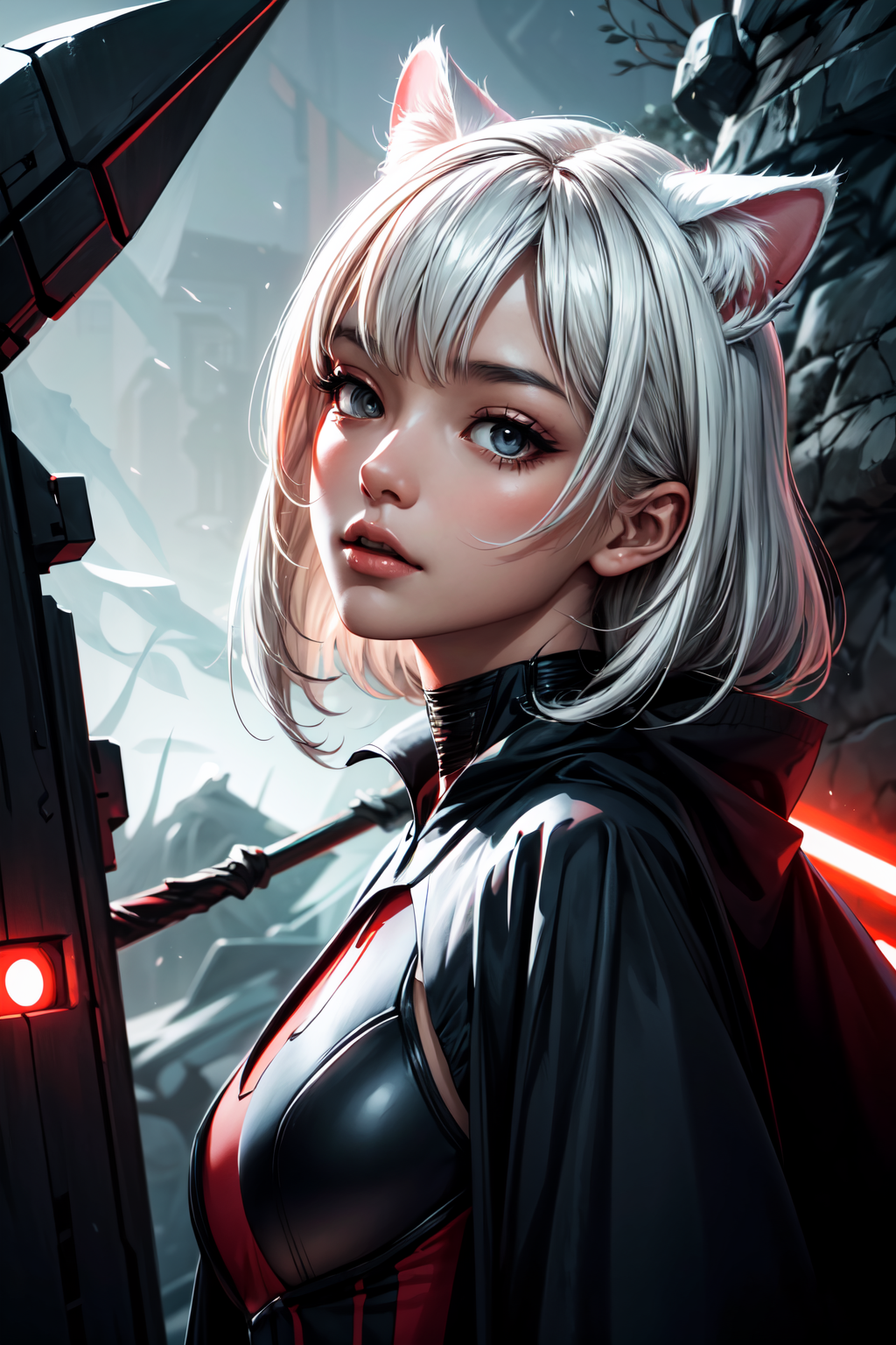 Девушка-ситх с кошачьими ушами