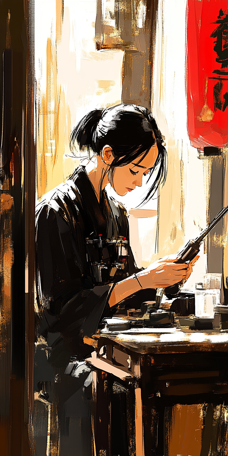 Размытая иллюстрация женщины в стиле акварели