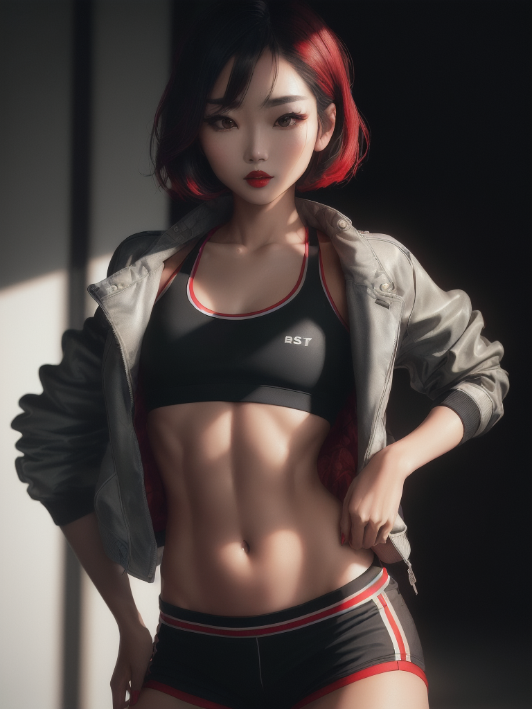 Корейская айдол в спортивном стиле