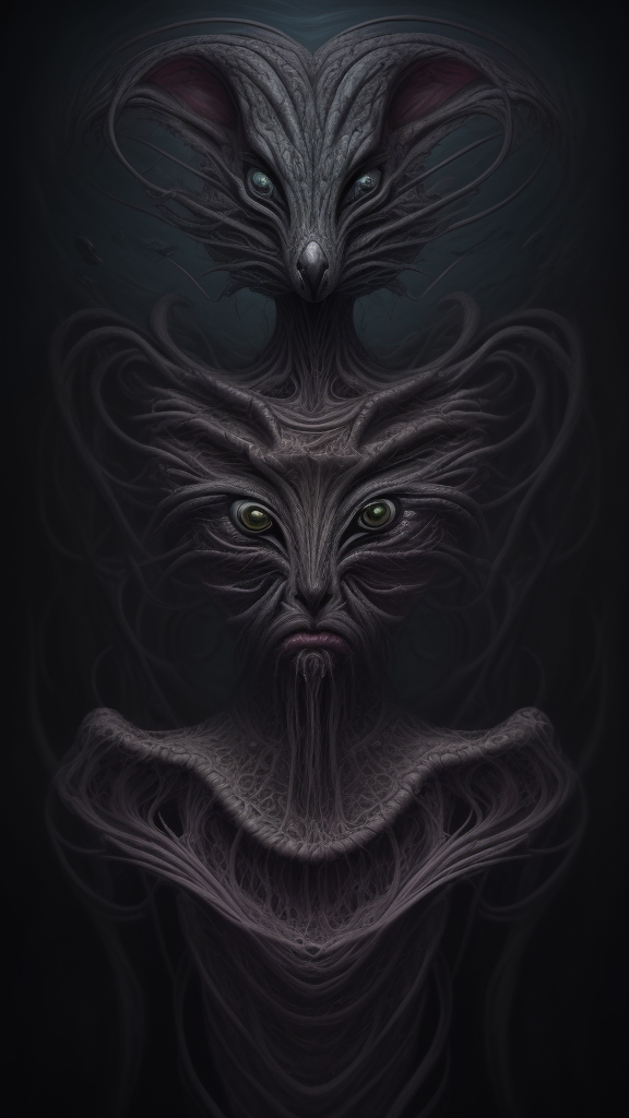 Сюрреалистичный портрет в темных тонах