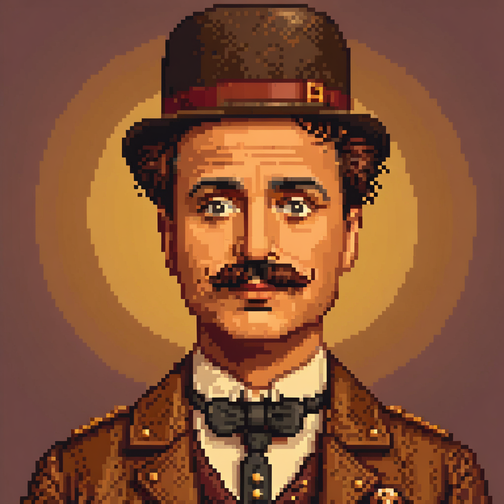 Чарли Чаплин в стиле стимпанк