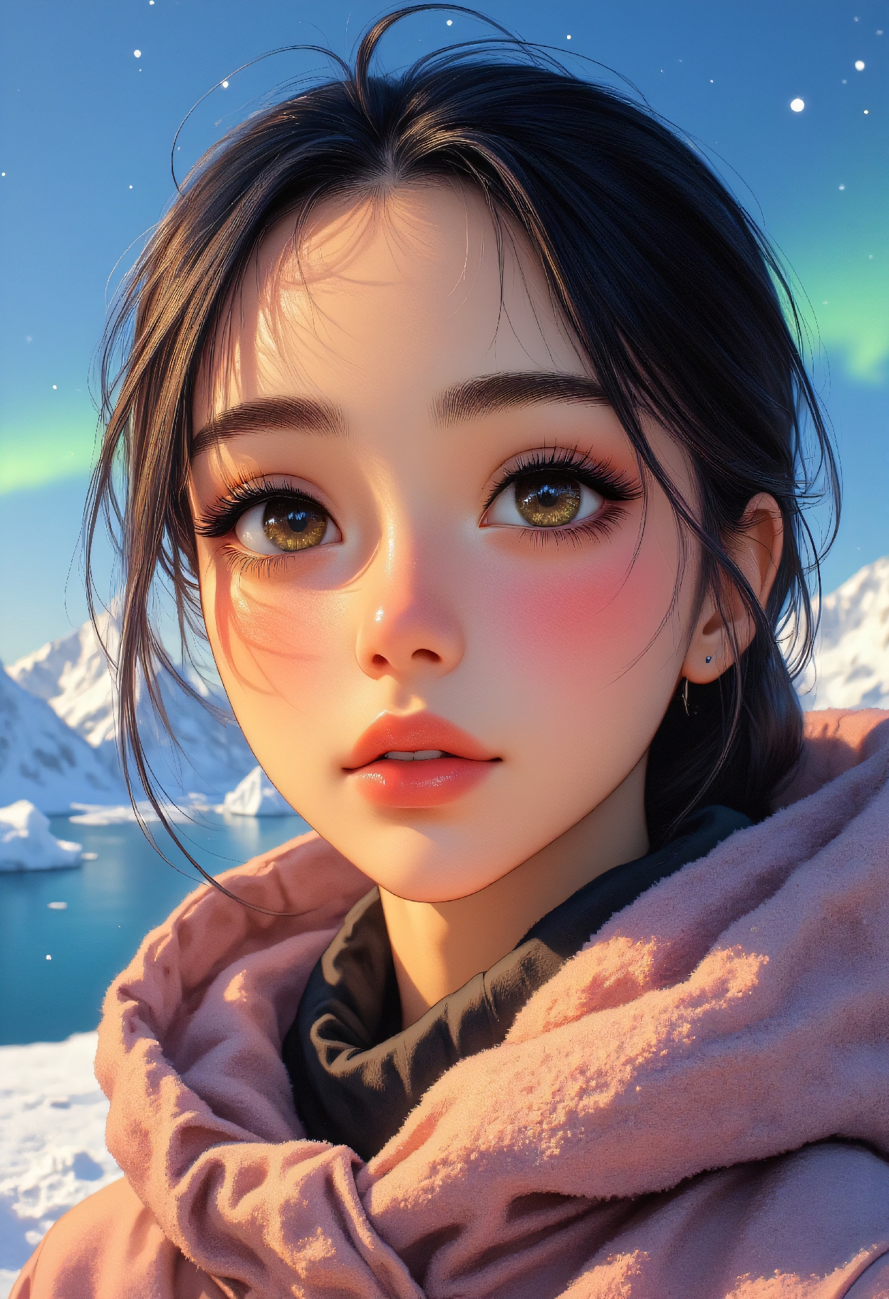 Аниме девушка на фестивале