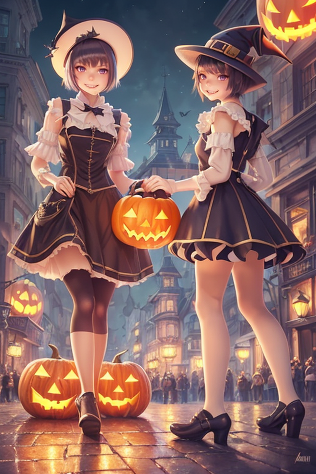 Хэллоуин: милая девушка-ведьма