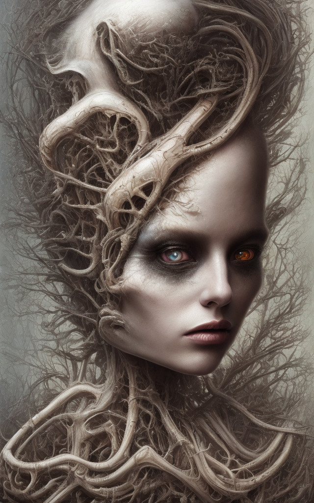 Жуткий портрет в стиле Бёртона