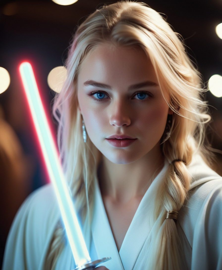 Девушка-джедай, кинематографичный портрет