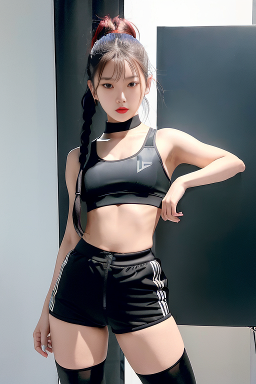 Корейская айдол в спортивном стиле