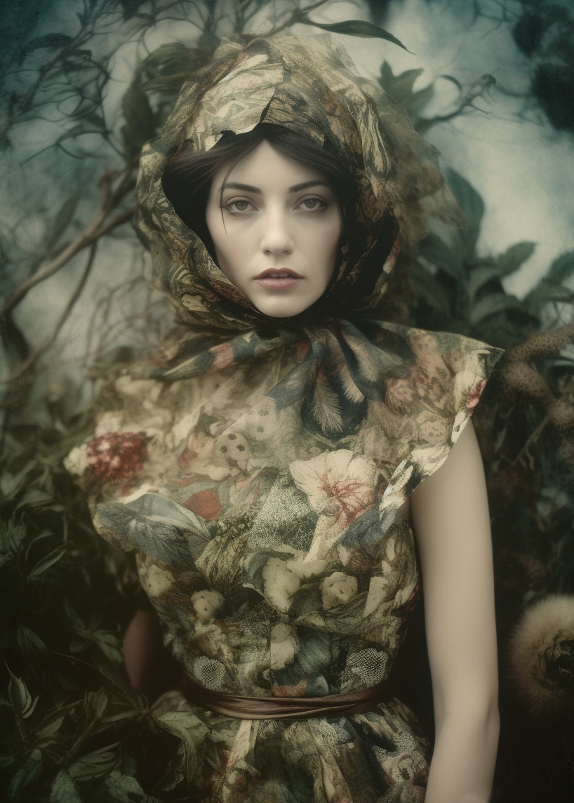 Сюрреалистичный портрет в природе