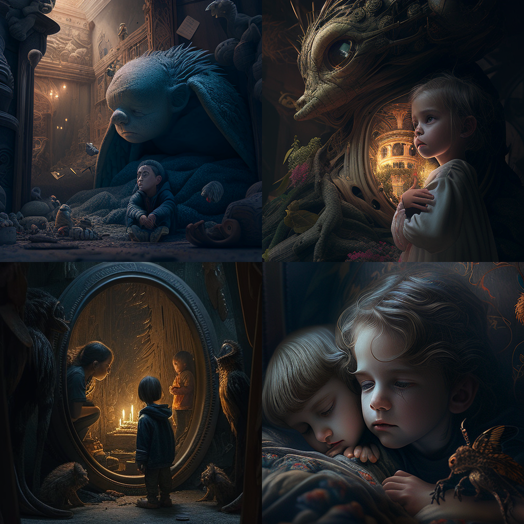 Волшебный детский сон в стиле арт