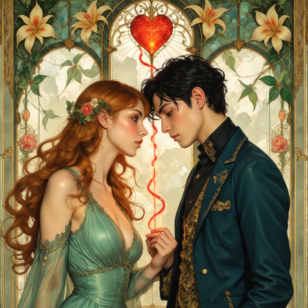 Пара в стиле модерн Мухи