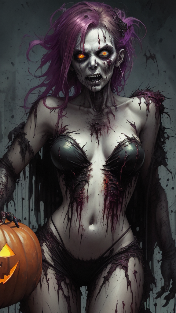 Соблазнительный зомби на Хэллоуин