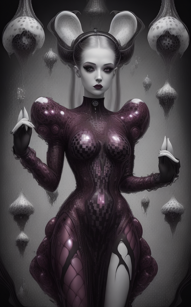 Сюрреалистичная модель в латексе