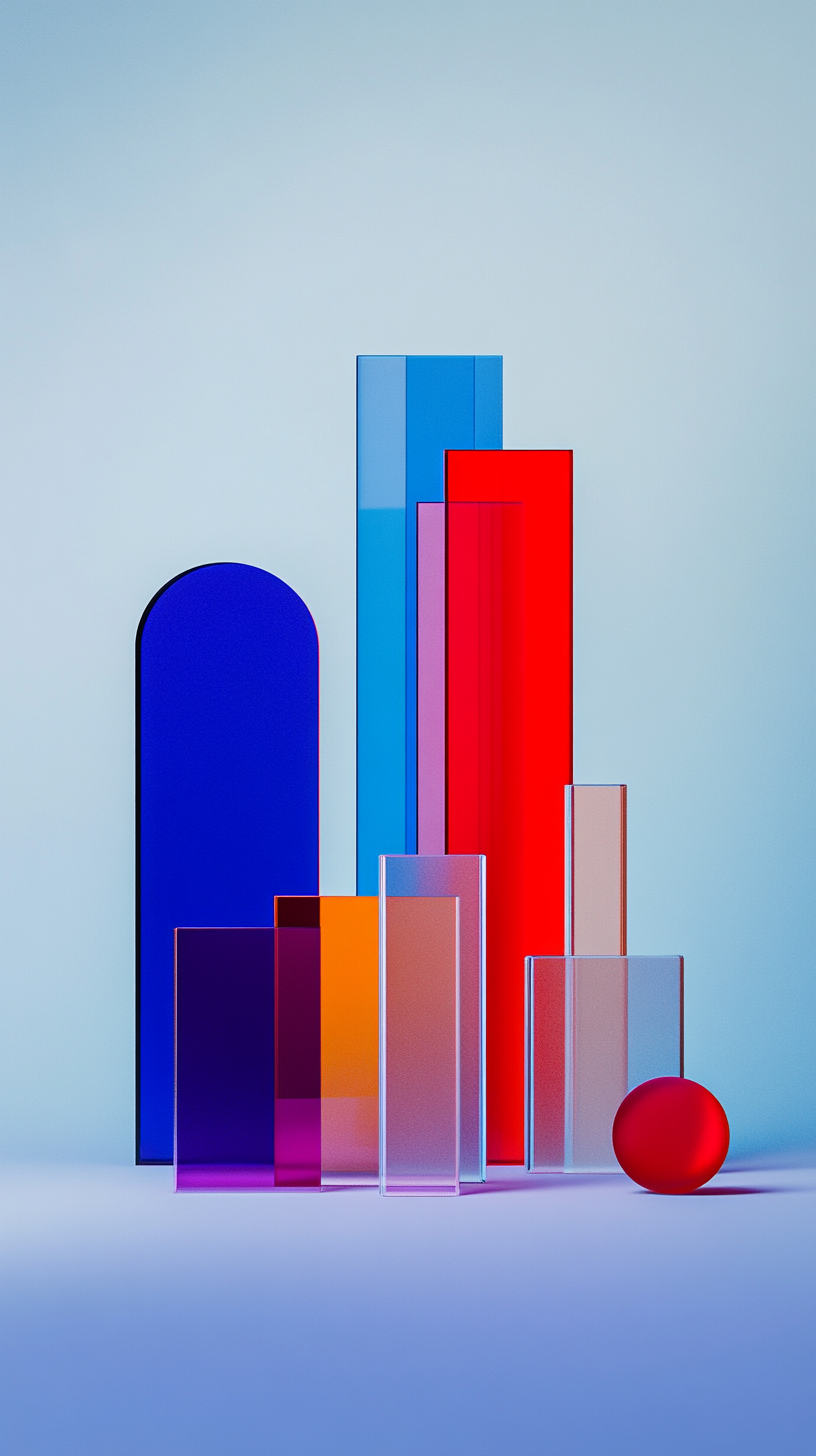 Абстрактная геометрия в неоновых тонах