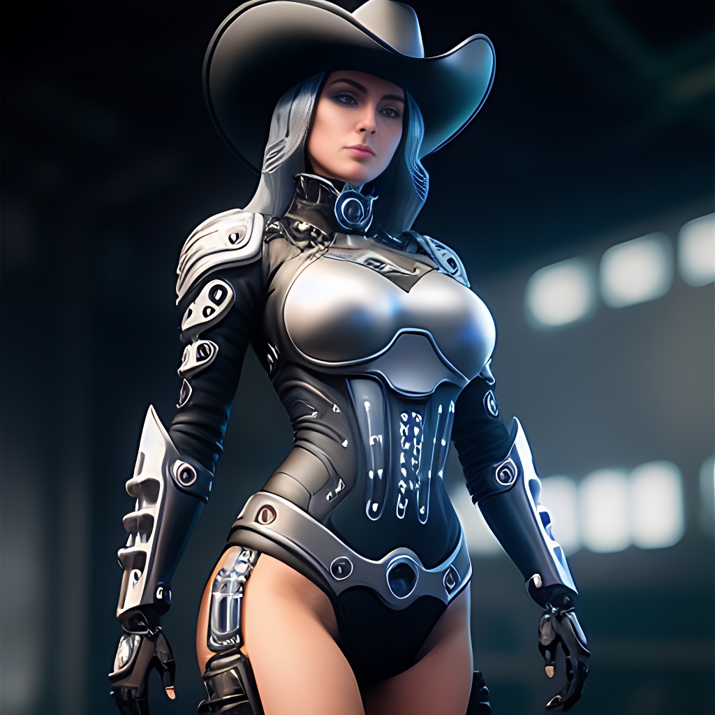 Футуристическая ковбойша в стиле Giger