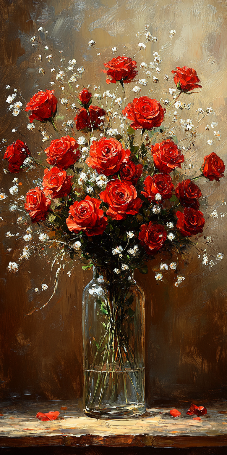 Тосканский букет роз в стиле Моне