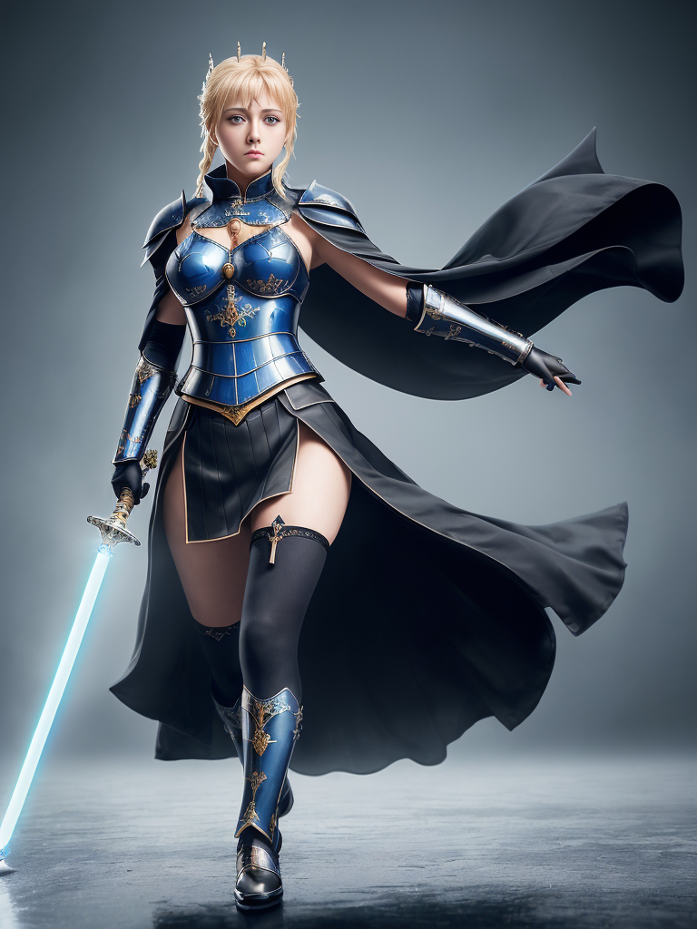 Артрия Пендрагон в темных одеждах