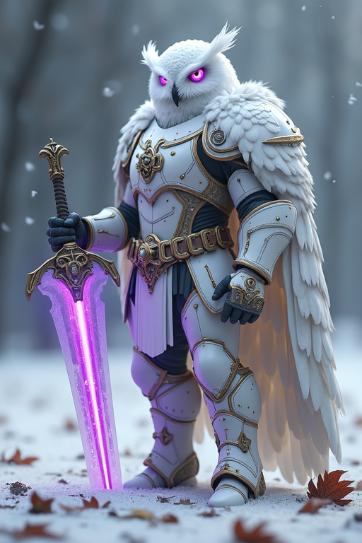 Воин-сова в стимпанк-доспехах