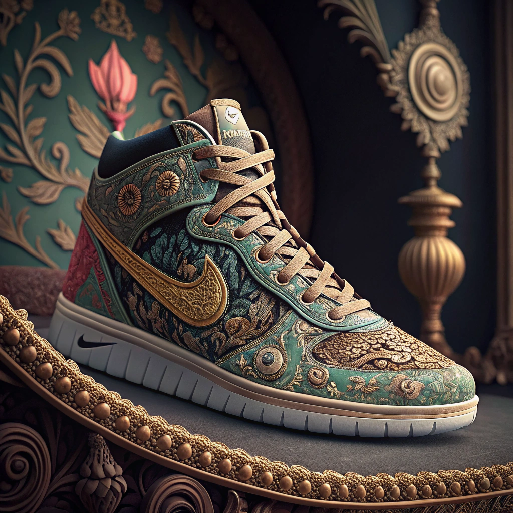 Роскошные кроссовки Nike в стиле ар-нуво