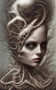 Жуткий портрет в стиле Бёртона