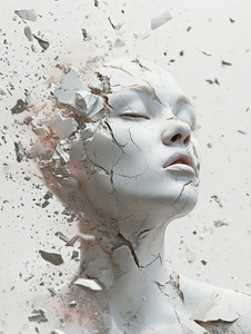 Разрушающаяся мраморная женщина