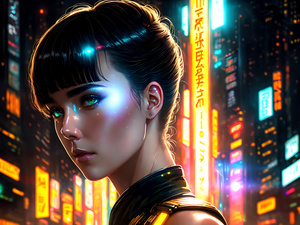 Портрет в стиле Blade Runner