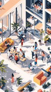 Интерьеры многоквартирного дома, жизнь