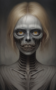 Жуткий портрет в стиле Бёртона