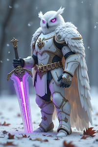 Воин-сова в стимпанк-доспехах