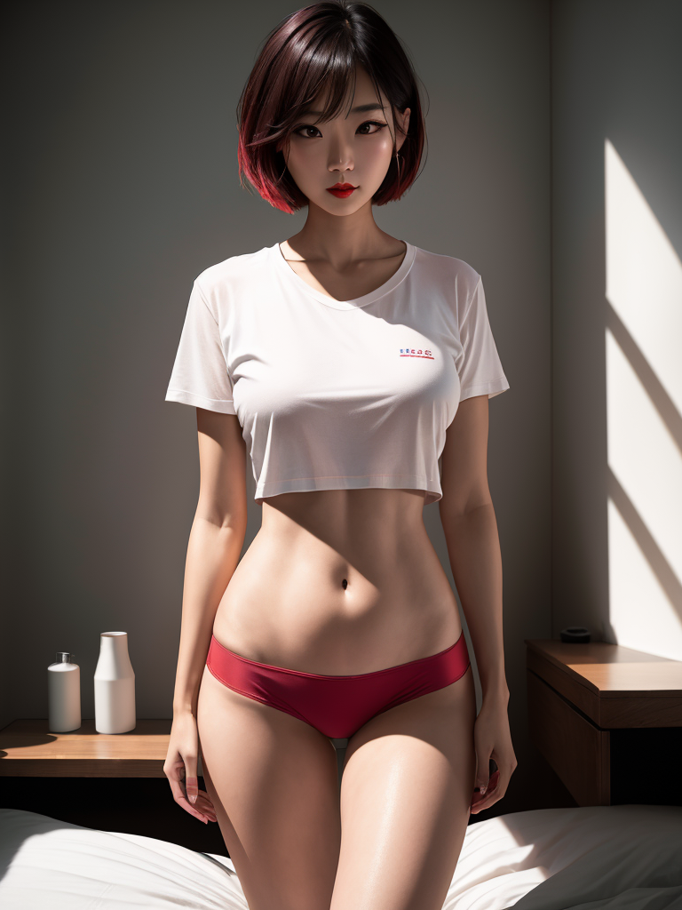 Корейская айдол в спальне