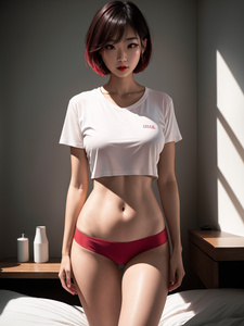 Корейская айдол в спальне