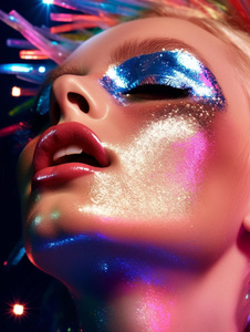 Яркий макияж в стиле Лашапелла